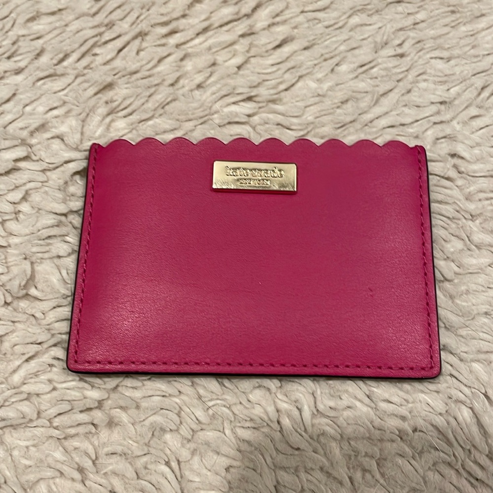 Kate Spade Pink Scallop Trim Cardholder